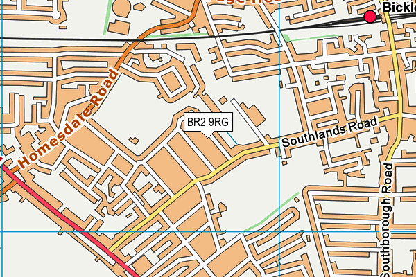 BR2 9RG map - OS VectorMap District (Ordnance Survey)