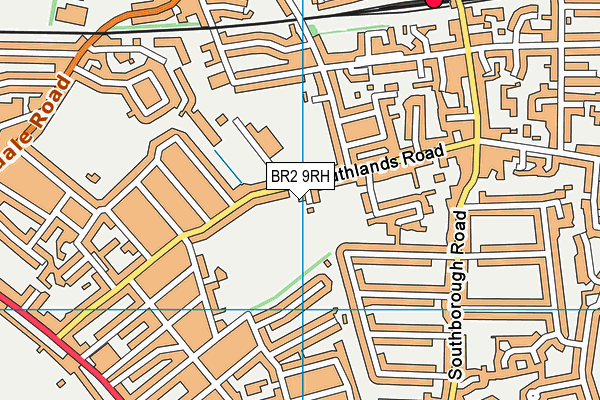BR2 9RH map - OS VectorMap District (Ordnance Survey)
