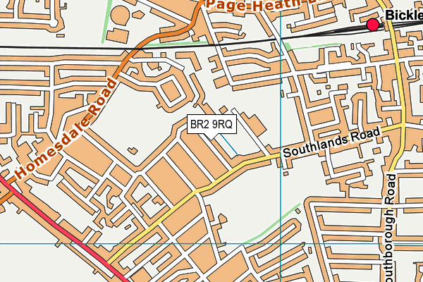 BR2 9RQ map - OS VectorMap District (Ordnance Survey)
