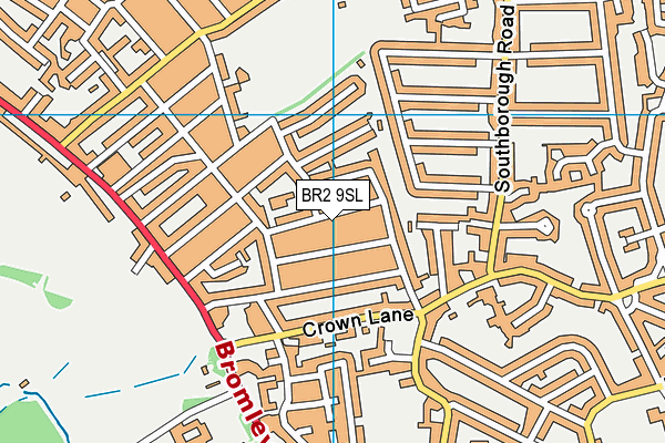 BR2 9SL map - OS VectorMap District (Ordnance Survey)