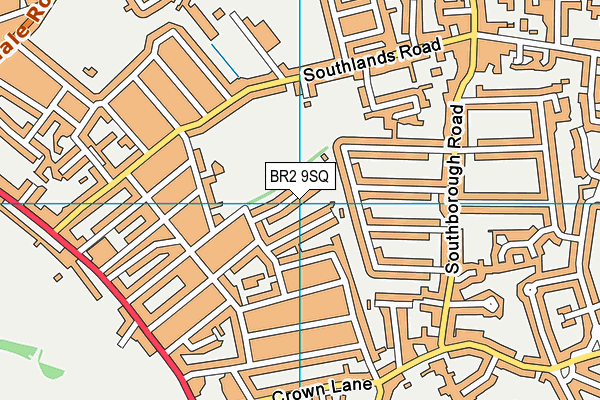 BR2 9SQ map - OS VectorMap District (Ordnance Survey)