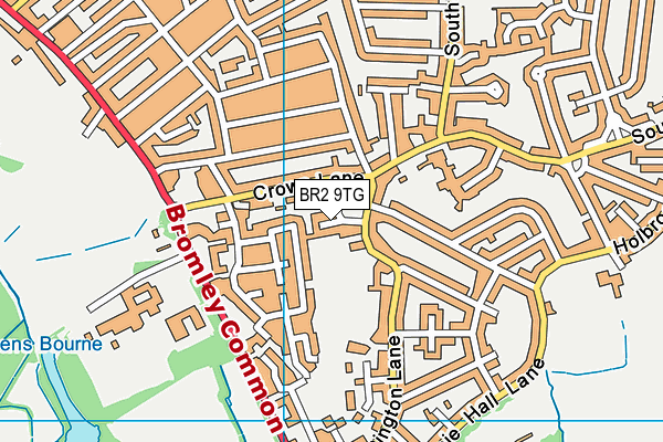 BR2 9TG map - OS VectorMap District (Ordnance Survey)