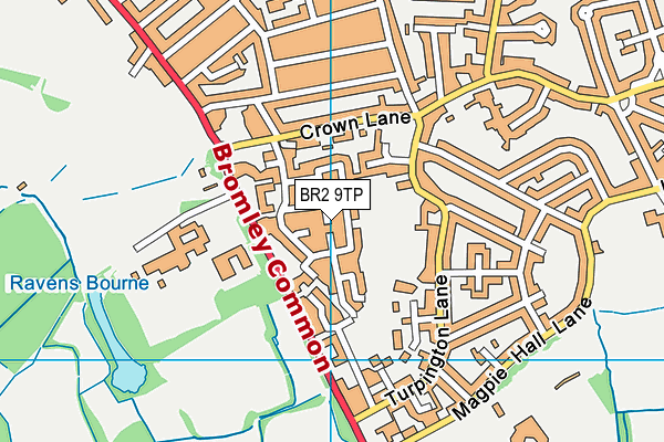 BR2 9TP map - OS VectorMap District (Ordnance Survey)