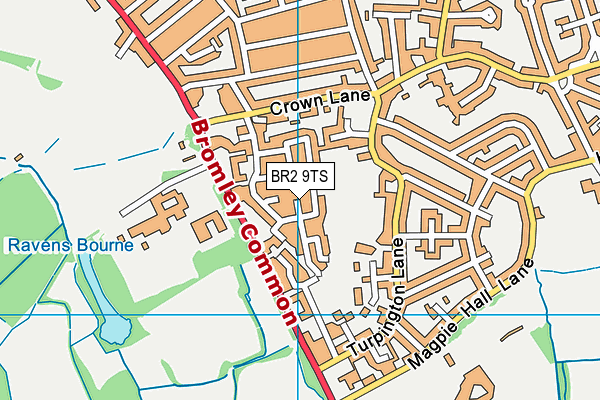 BR2 9TS map - OS VectorMap District (Ordnance Survey)