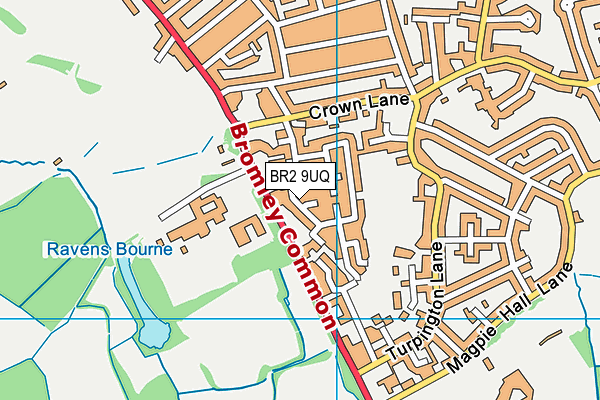 BR2 9UQ map - OS VectorMap District (Ordnance Survey)