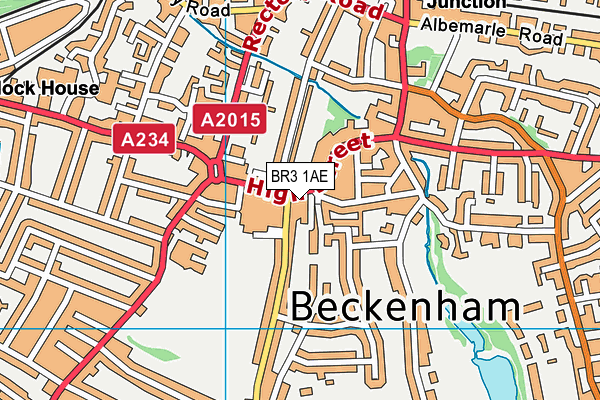 BR3 1AE map - OS VectorMap District (Ordnance Survey)