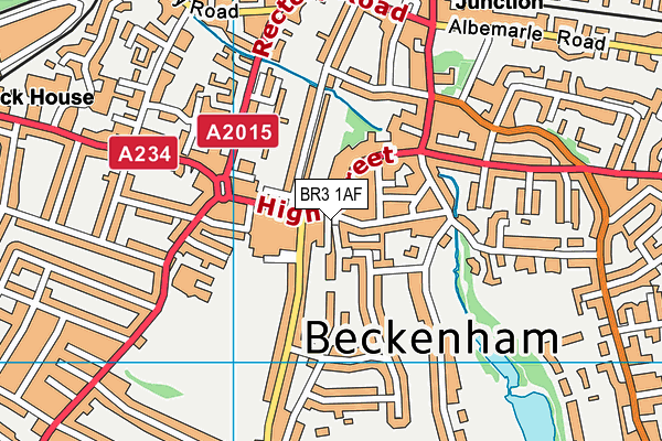 BR3 1AF map - OS VectorMap District (Ordnance Survey)