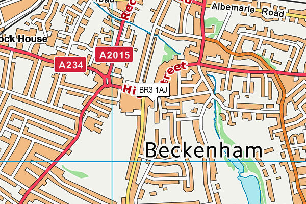BR3 1AJ map - OS VectorMap District (Ordnance Survey)
