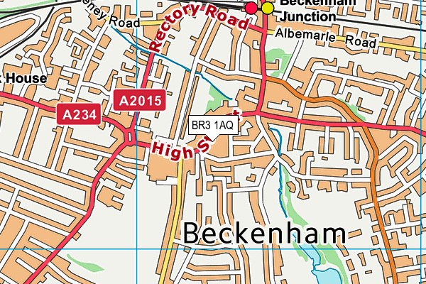 BR3 1AQ map - OS VectorMap District (Ordnance Survey)