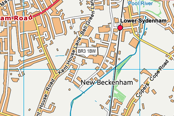 BR3 1BW map - OS VectorMap District (Ordnance Survey)