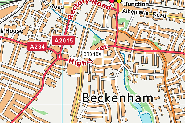 BR3 1BX map - OS VectorMap District (Ordnance Survey)