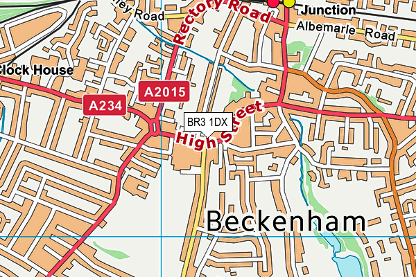 BR3 1DX map - OS VectorMap District (Ordnance Survey)
