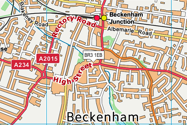 BR3 1EB map - OS VectorMap District (Ordnance Survey)