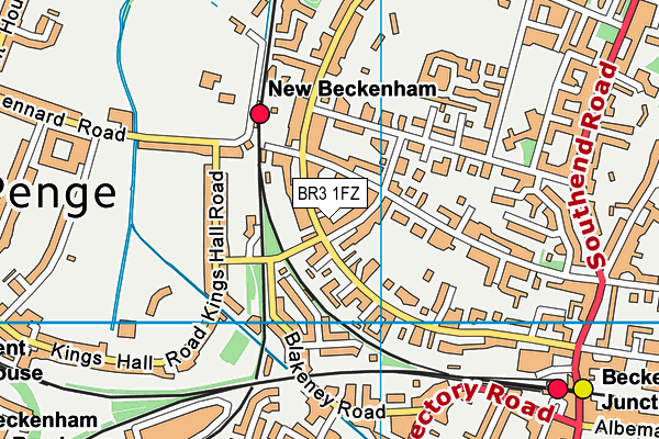 BR3 1FZ map - OS VectorMap District (Ordnance Survey)