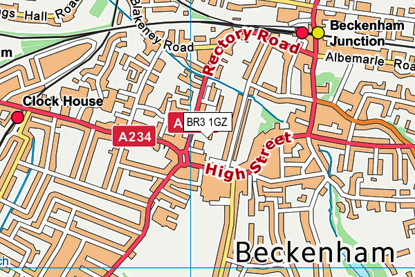 BR3 1GZ map - OS VectorMap District (Ordnance Survey)