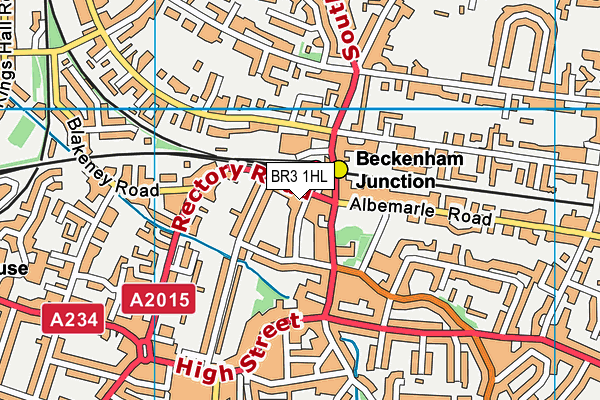 BR3 1HL map - OS VectorMap District (Ordnance Survey)