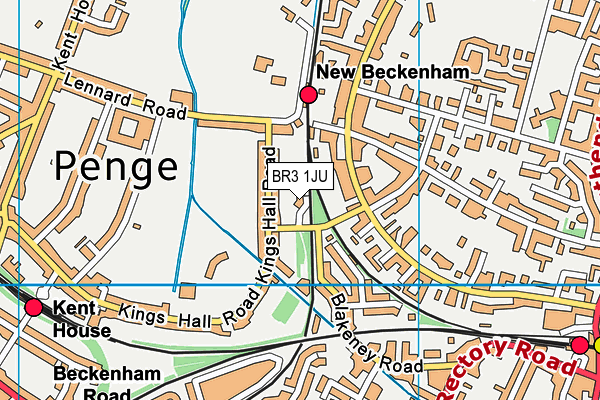 BR3 1JU map - OS VectorMap District (Ordnance Survey)