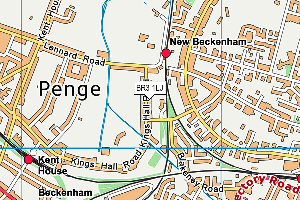 BR3 1LJ map - OS VectorMap District (Ordnance Survey)