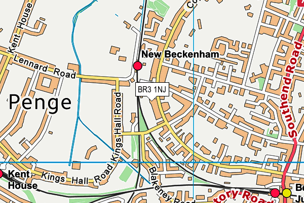 BR3 1NJ map - OS VectorMap District (Ordnance Survey)