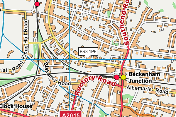 BR3 1PF map - OS VectorMap District (Ordnance Survey)