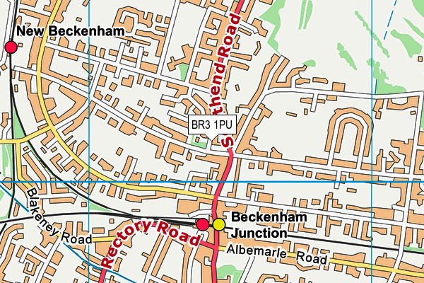BR3 1PU map - OS VectorMap District (Ordnance Survey)