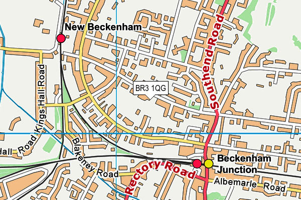 BR3 1QG map - OS VectorMap District (Ordnance Survey)
