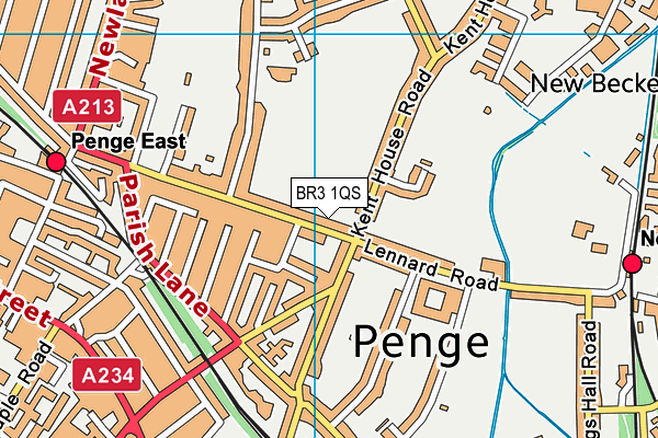 BR3 1QS map - OS VectorMap District (Ordnance Survey)