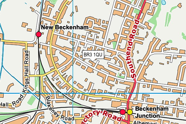 BR3 1QU map - OS VectorMap District (Ordnance Survey)