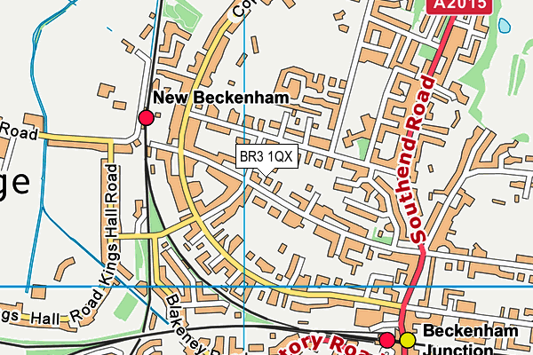 BR3 1QX map - OS VectorMap District (Ordnance Survey)