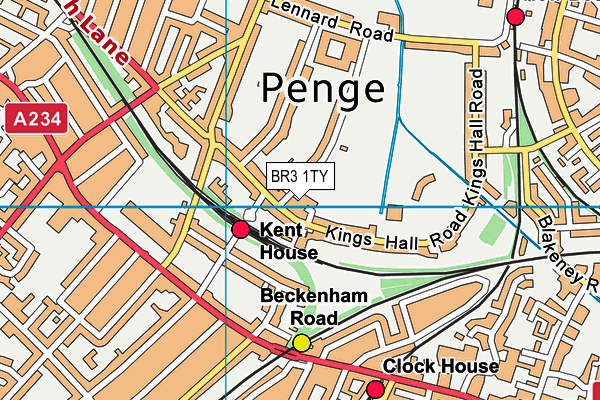 BR3 1TY map - OS VectorMap District (Ordnance Survey)