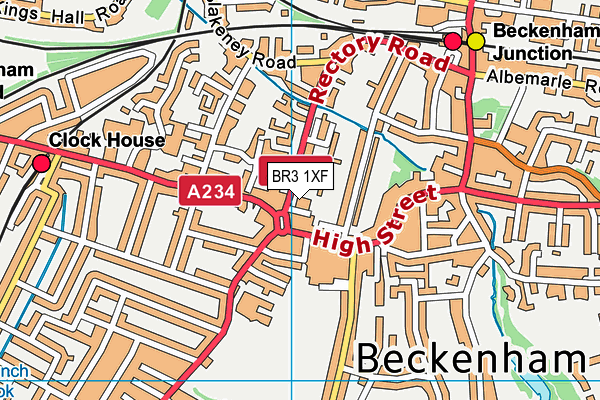 BR3 1XF map - OS VectorMap District (Ordnance Survey)