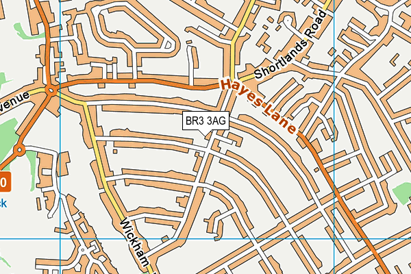 BR3 3AG map - OS VectorMap District (Ordnance Survey)
