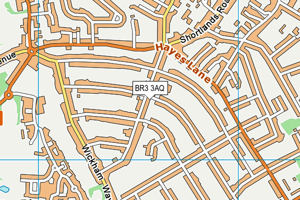 BR3 3AQ map - OS VectorMap District (Ordnance Survey)