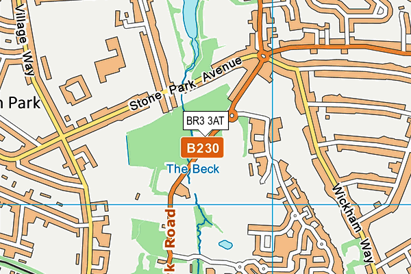 BR3 3AT map - OS VectorMap District (Ordnance Survey)