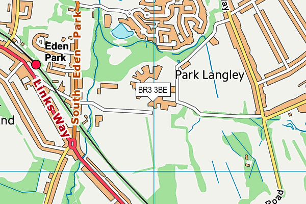 Langley Park School For Girls map (BR3 3BE) - OS VectorMap District (Ordnance Survey)