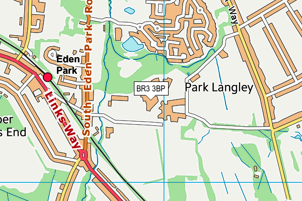 Langley Park School for Boys map (BR3 3BP) - OS VectorMap District (Ordnance Survey)