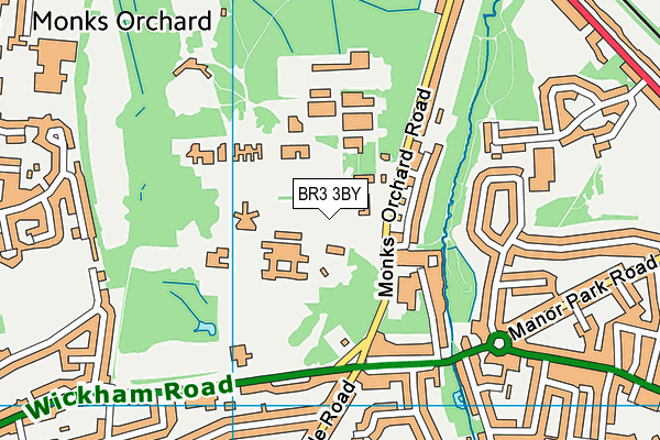 BR3 3BY map - OS VectorMap District (Ordnance Survey)
