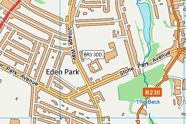 BR3 3DD map - OS VectorMap District (Ordnance Survey)