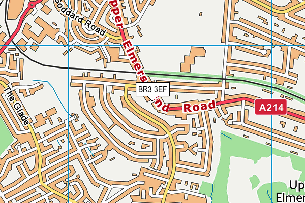 BR3 3EF map - OS VectorMap District (Ordnance Survey)