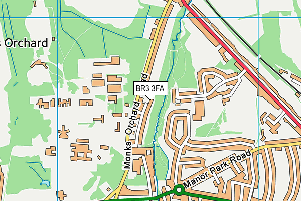 BR3 3FA map - OS VectorMap District (Ordnance Survey)
