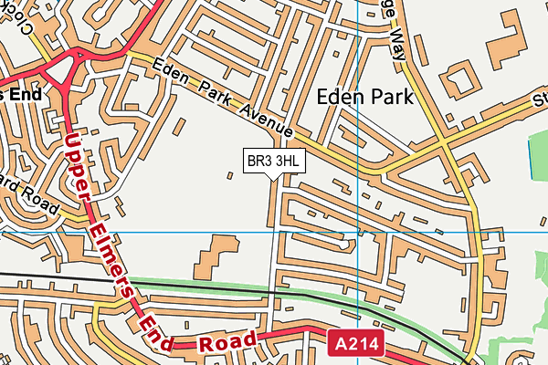 Stanhope Recreation Ground (Eden Park) map (BR3 3HL) - OS VectorMap District (Ordnance Survey)