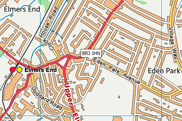 BR3 3HN map - OS VectorMap District (Ordnance Survey)