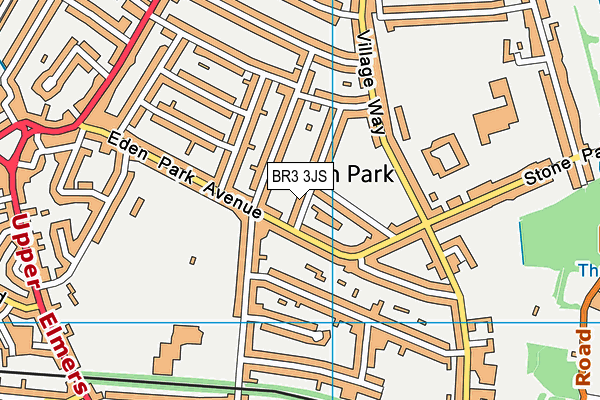 BR3 3JS map - OS VectorMap District (Ordnance Survey)