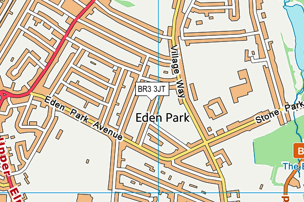 BR3 3JT map - OS VectorMap District (Ordnance Survey)