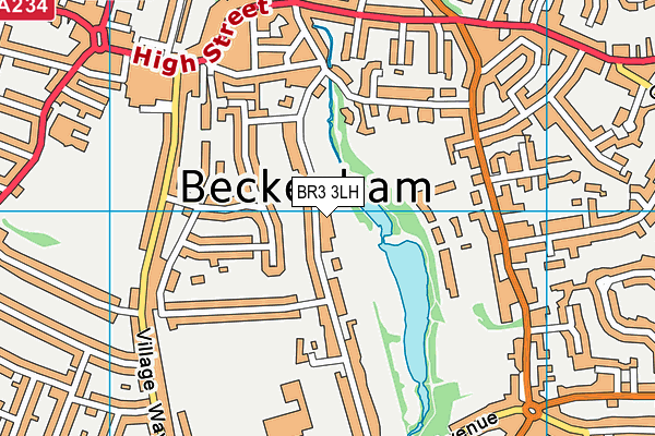 BR3 3LH map - OS VectorMap District (Ordnance Survey)