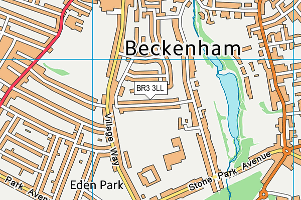 BR3 3LL map - OS VectorMap District (Ordnance Survey)