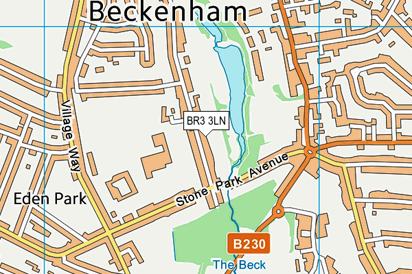 BR3 3LN map - OS VectorMap District (Ordnance Survey)