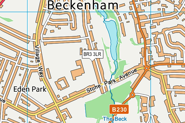 BR3 3LR map - OS VectorMap District (Ordnance Survey)