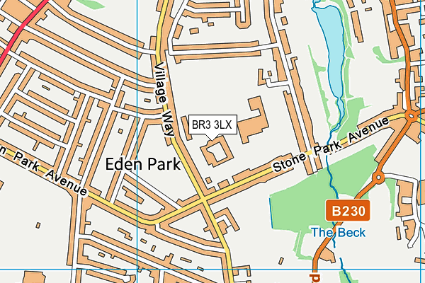 BR3 3LX map - OS VectorMap District (Ordnance Survey)
