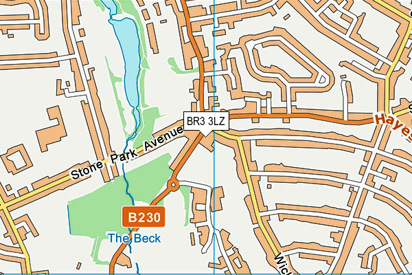 BR3 3LZ map - OS VectorMap District (Ordnance Survey)